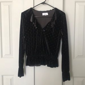 & Other stories black velvet blouse